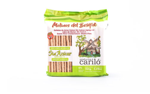 Molinos del Bosque - Tostadas de arroz sabor vainilla sin azúcar x 150 gr