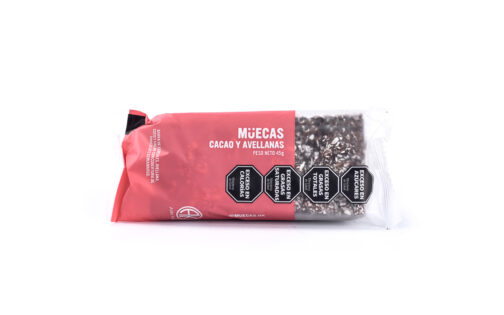 Muecas - Barrita de cacao y avellana x 45 gr