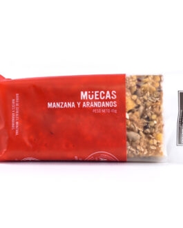 Muecas – Barrita de manzana y arándanos x 45 gr