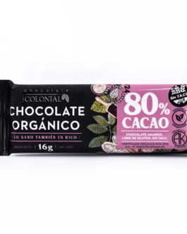 Colonial – Chocolate orgánico 80% cacao x 16 gr
