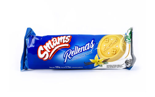 Smams - Galletitas rellenas sabor vainilla x 105 gr