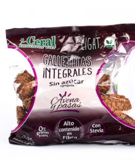 Ceral – Galletitas integrales sin azúcar con avena y pasas x 180 gr