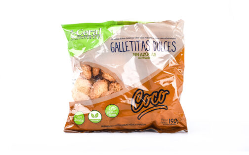 Ceral - Galletitas dulces sin azucar sabor coco x 190 gr