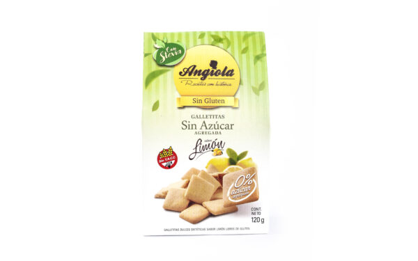 Angiola - Galletitas dulces sin azúcar sabor limón x 120 gr