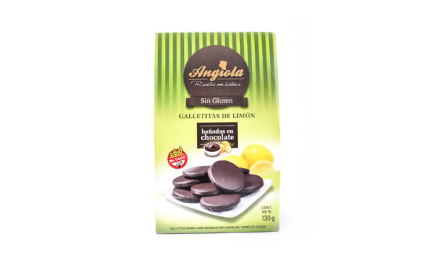 Angiola - Galletitas de limón bañadas de chocolate x 120 gr