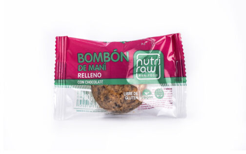 Nutri Raw - Bombon de mani relleno c/chocolate x 30 gr