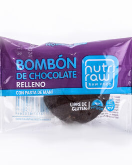 Nutri Raw – Bombon de chocolate relleno c/pasta de mani x 30 gr