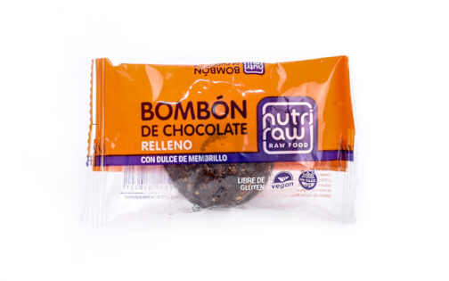Nutri Raw - Bombon de chocolate relleno c/ dulce de membrillo x 30 gr