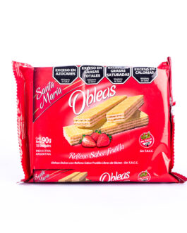 Santa Maria – Obleas relleno sabor frutilla x 90 gr