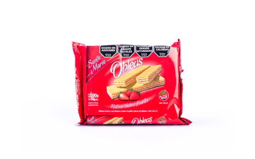 Santa Maria - Obleas relleno sabor frutilla x 90 gr
