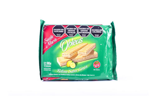Santa Maria - Obleas relleno sabor limón x 90 gr
