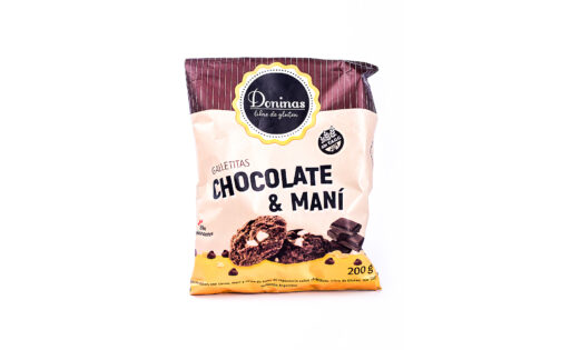 Doninas - Galletitas c/maní y chocolate sin tacc x 200 gr