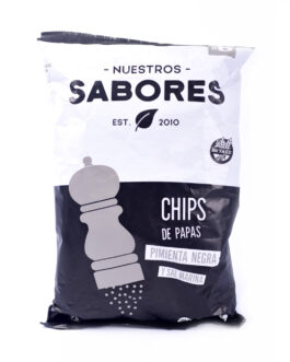 Nuestros Sabores – Chips de papas, pimienta negra y sal marina x 80 gr
