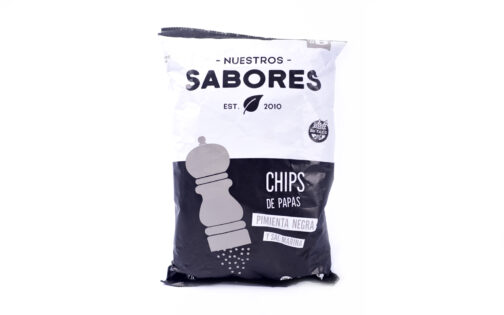Nuestros Sabores - Chips de papas, pimienta negra y sal marina x 80 gr