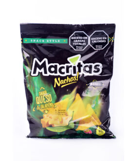 Macritas – Nachos sabor queso y jalapeño x 70 gr