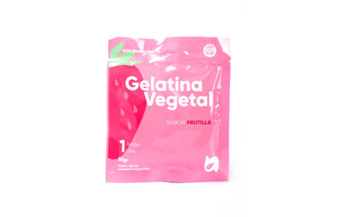 Gelatina Vegetal - Gelatina vegana sabor frutilla x 22 gr