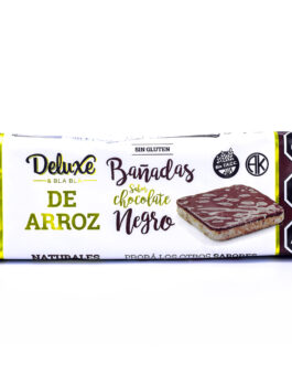 Deluxe – Galletitas de arroz bañadas sabor chocolate negro x 115 gr