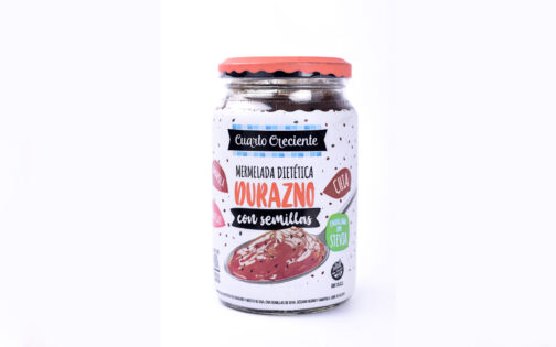 Cuarto Creciente - Mermelada light sabor durazno c/semillas x 440 gr