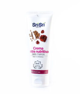 Sri Sri – Crema extra nutritiva para manos c/rosas y almendras x 100 gr