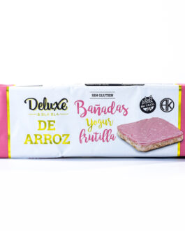 Deluxe – Galletitas de arroz bañadas sabor yogurt de frutilla x 115 gr