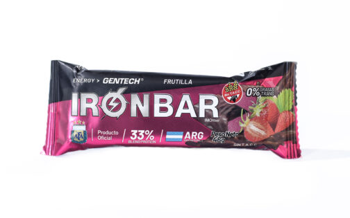 Gentech - Ironbar sabor frutilla x 46 gr