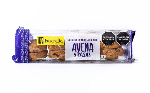 Integralia - Escones integrales de avena y pasas x 240 gr