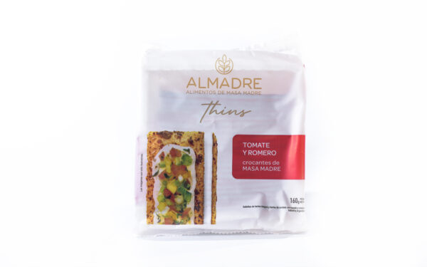 Almadre - Thins de tomate y romero x 160 gr