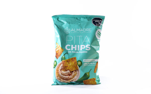 Almadre - Pita chips de masa madre jalapeño x 170 gr