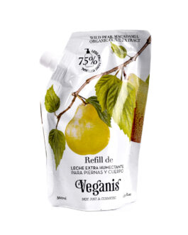 Veganis – Refill leche extra humectante p/piernas y cuerpo de pera y macadamia x 300 ml